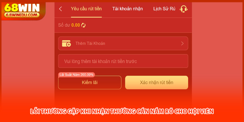 Lỗi thường gặp khi nhận thưởng cần nắm rõ cho hội viên